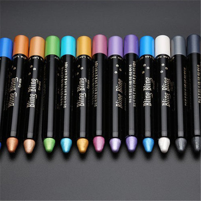 Pearlescent Silkworm Eyeshadow Pen Lasting Waterproof And Not Blooming Shiny Pearlescent Gel Pen 15 Color Eye Shadow Pen