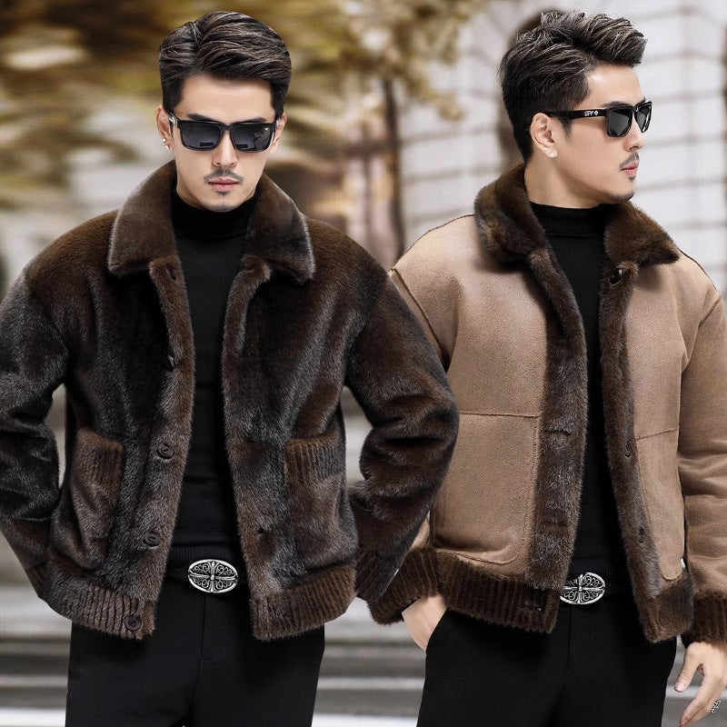 Men's Fur Chenille Coat