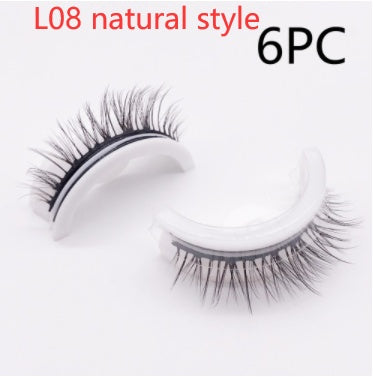 Reusable 3D Mink Lashes Natural False Eyelashes Self Adhesive Fake Glue Free Makeup Eyelash Extension Silk