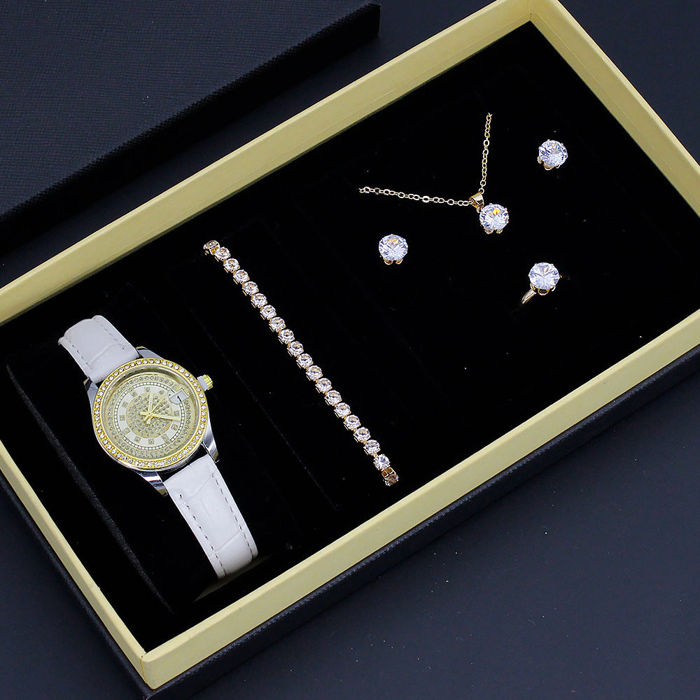 New Ladies Watch Good-looking Cross-border Valentine's Day Watch Jewelry Suit With Decoration