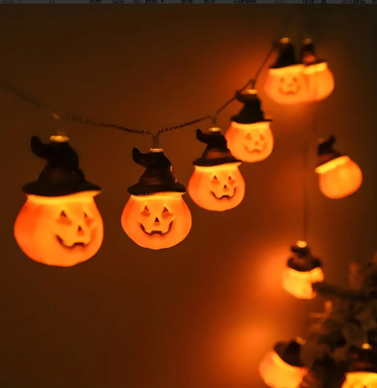 PVC Soft Material Halloween Lighting Chain Pumpkin