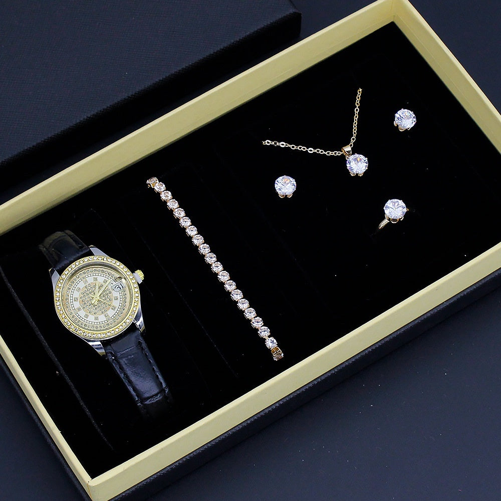 New Ladies Watch Good-looking Cross-border Valentine's Day Watch Jewelry Suit With Decoration