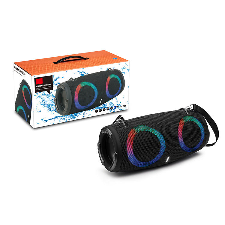 Bluetooth Speaker With RGB Colored Lights Outdoor Portable Waterproof