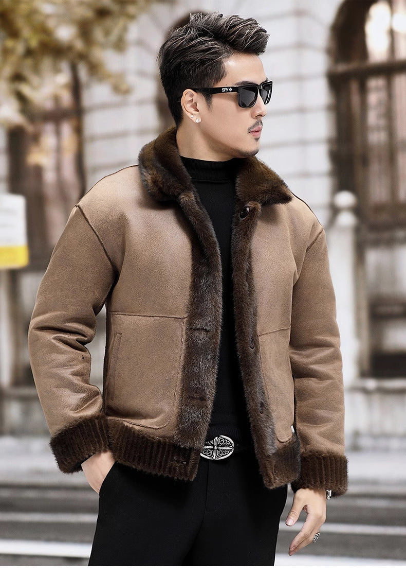 Men's Fur Chenille Coat