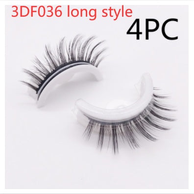 Reusable 3D Mink Lashes Natural False Eyelashes Self Adhesive Fake Glue Free Makeup Eyelash Extension Silk