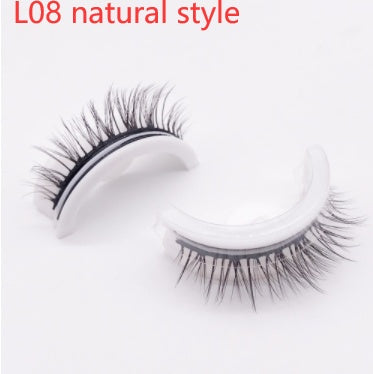 Reusable 3D Mink Lashes Natural False Eyelashes Self Adhesive Fake Glue Free Makeup Eyelash Extension Silk